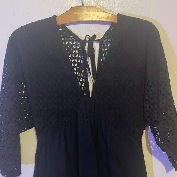 Black | Small | Deep v babydoll | women’s O'neil dress - Picture 2 of 5